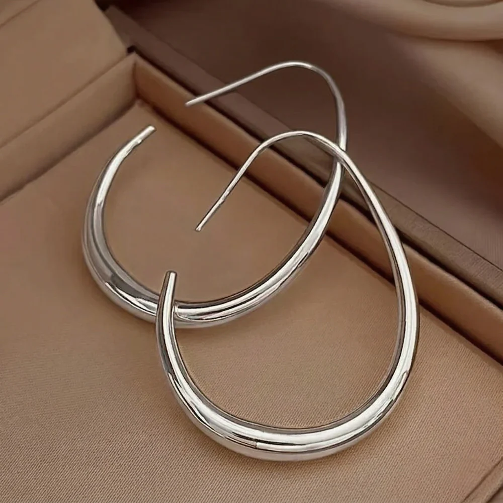Antique Gold Hoop Earrings - Gold - Image 2