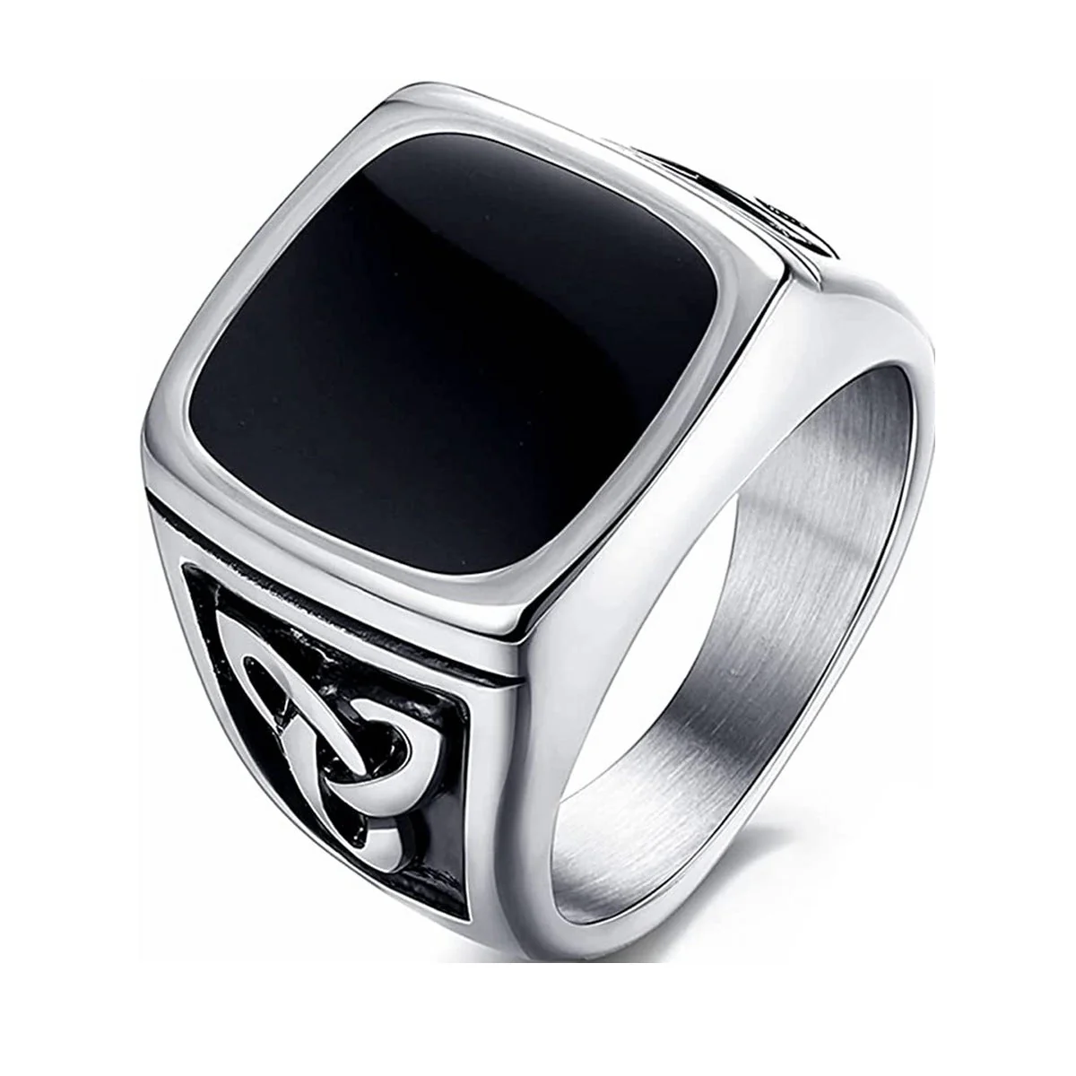 Black Onyx Signet Ring | Gold - Image 2