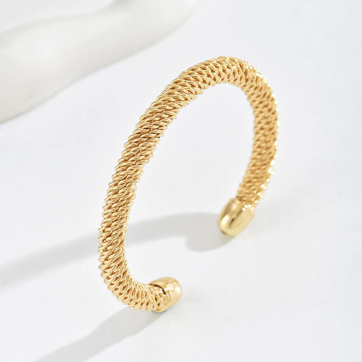 Cassian Rope Cuff Bracelet | Gold