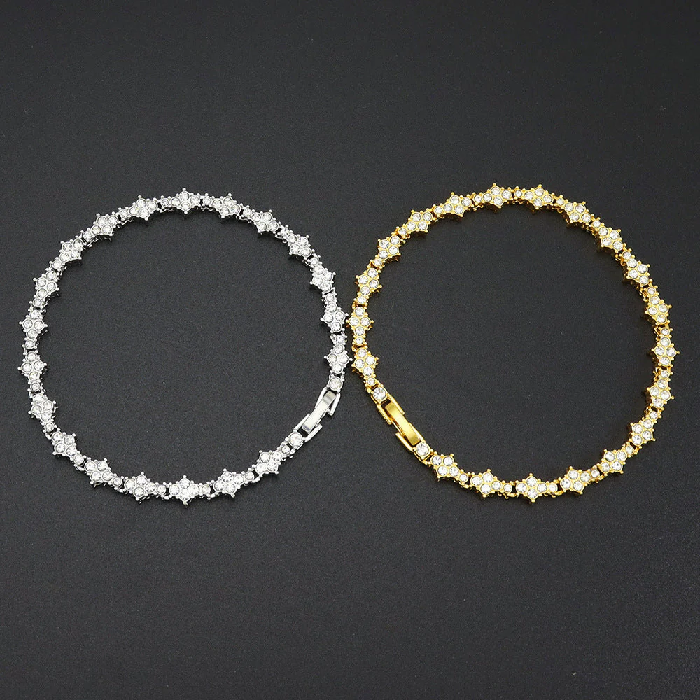 Classic Cluster Tennis Bracelet | White Gold - Image 3