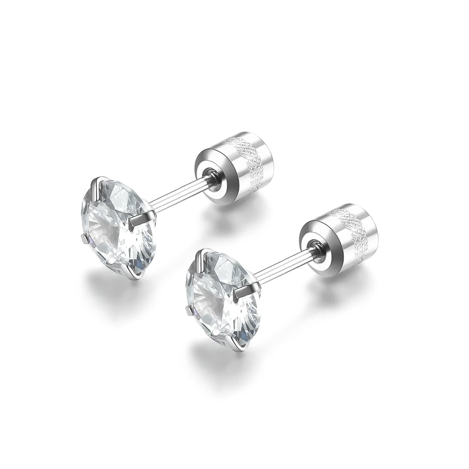 Classic Solitaire Earrings | White Gold - Image 2