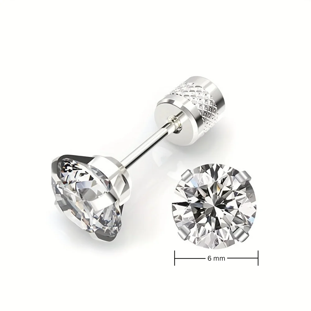 Classic Solitaire Earrings | White Gold - Image 3