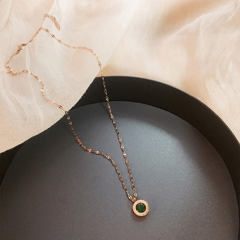 Emerald Dial Necklace | Gold - Image 2