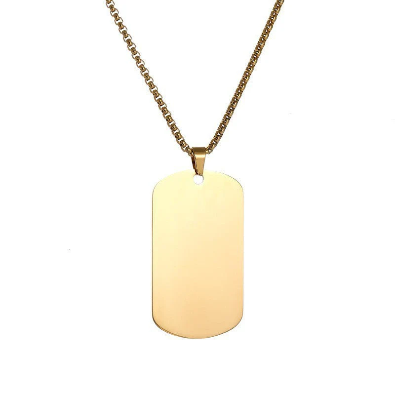 Essential Tag Necklace | White Gold - Image 2