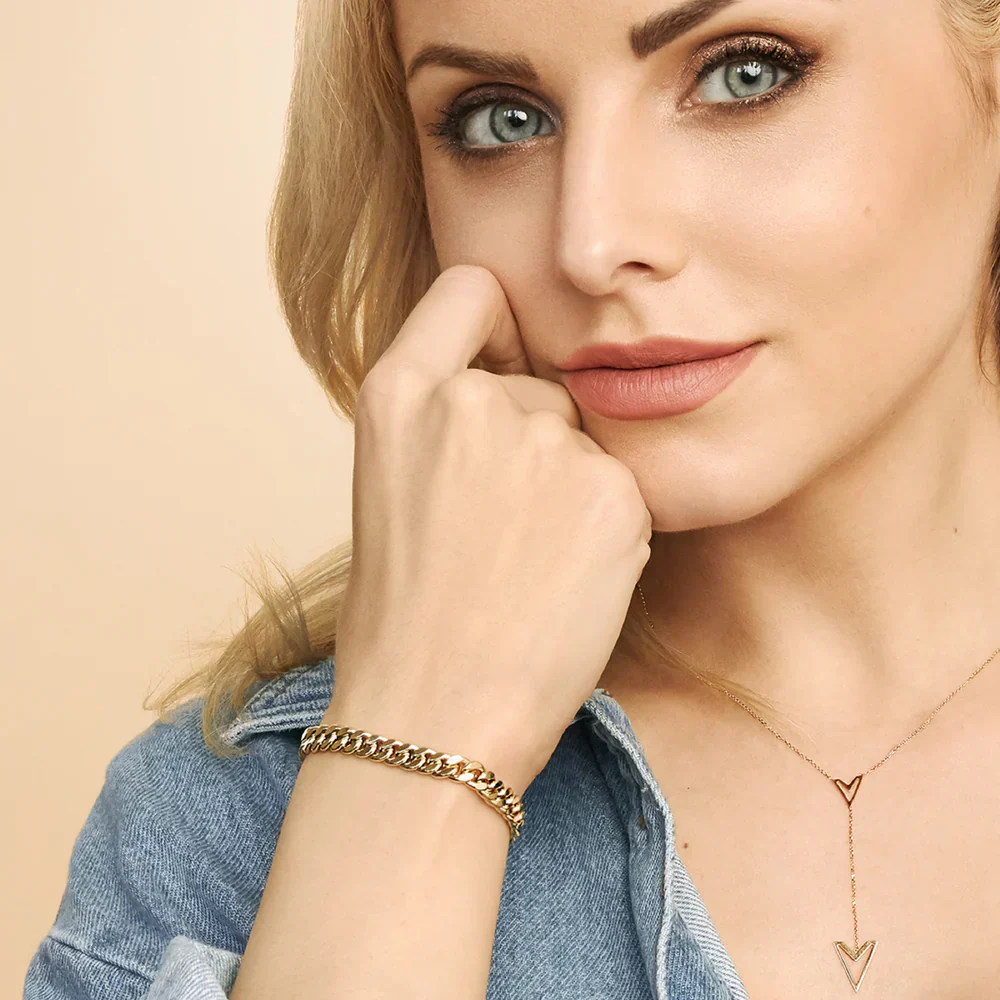 Estate Cuban Bracelet - Gold - Image 3