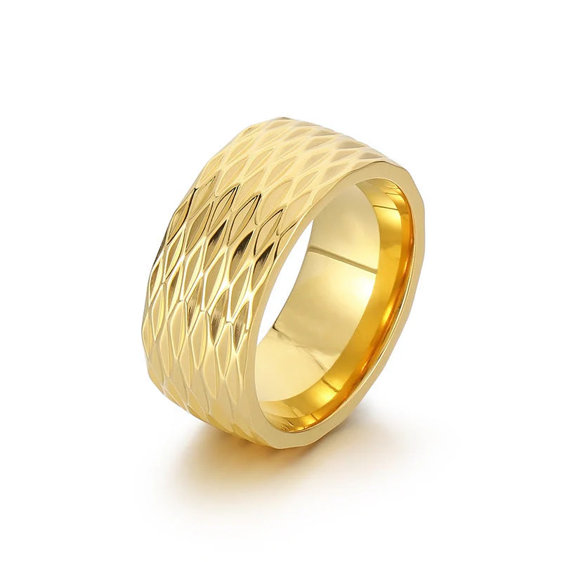 Kaelis Grid Band Ring | White Gold - Image 2