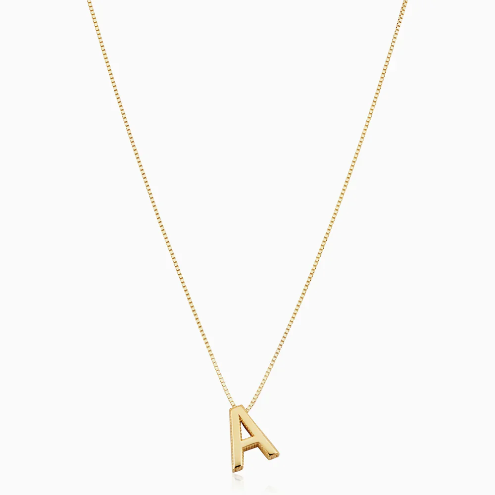 Love letter initial necklace | White Gold - Image 4