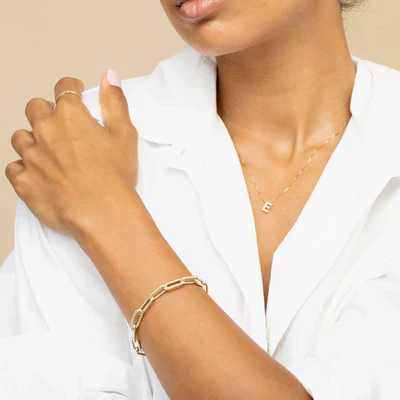 Love letter initial necklace | White Gold - Image 6