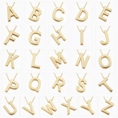 Love letter initial necklace | White Gold - Image 8