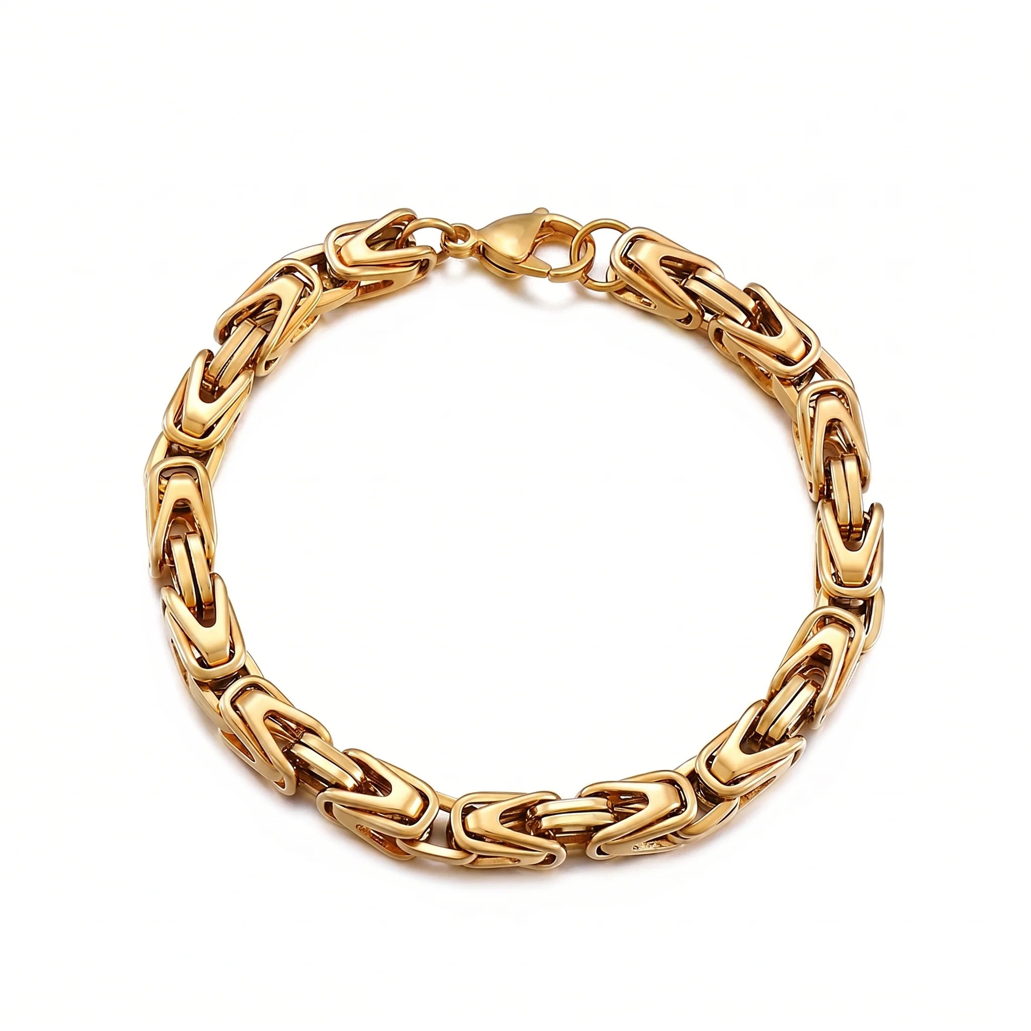Lucian Crown Link Bracelet | White Gold - Image 2