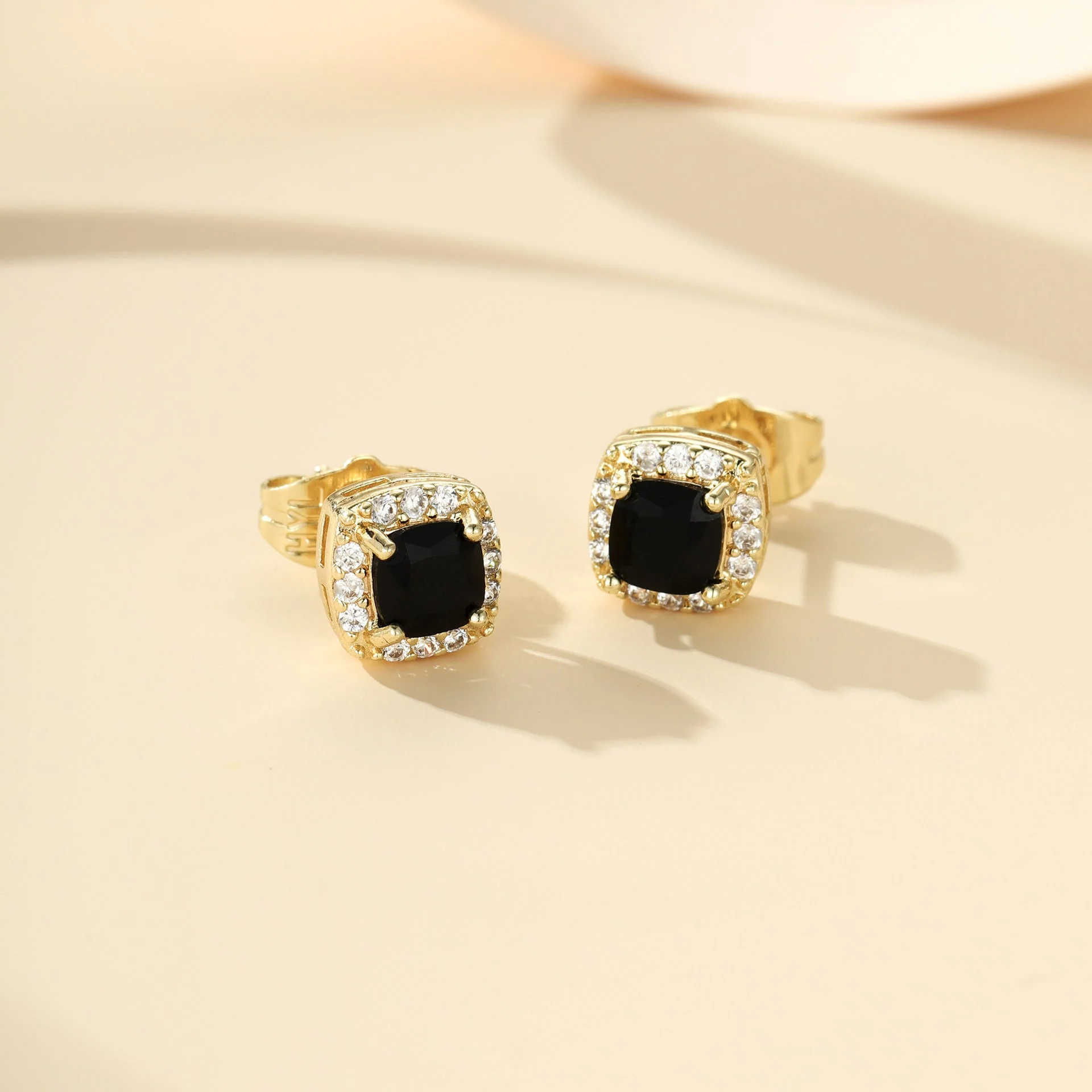 Midnight Royale Stud Earrings | White Gold - Image 2