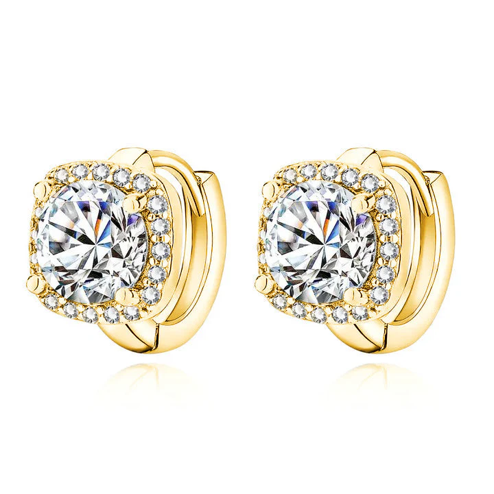 Nadine square earrings - Gold