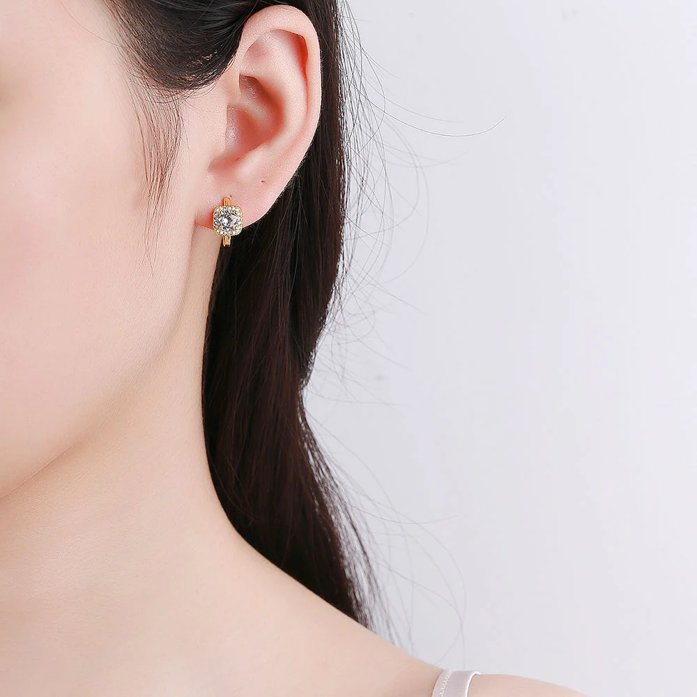 Nadine square earrings - Gold - Image 3