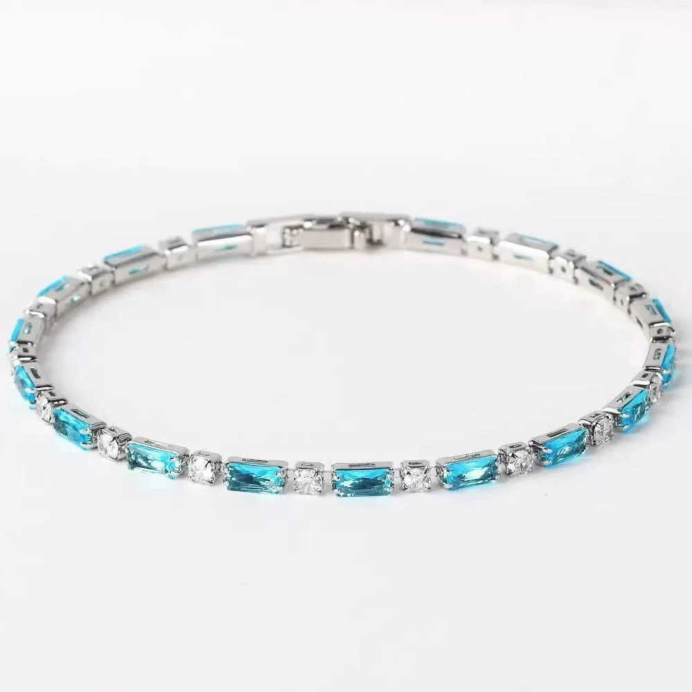 Natural Turquoise Stone Bracelet | Gold - Image 2