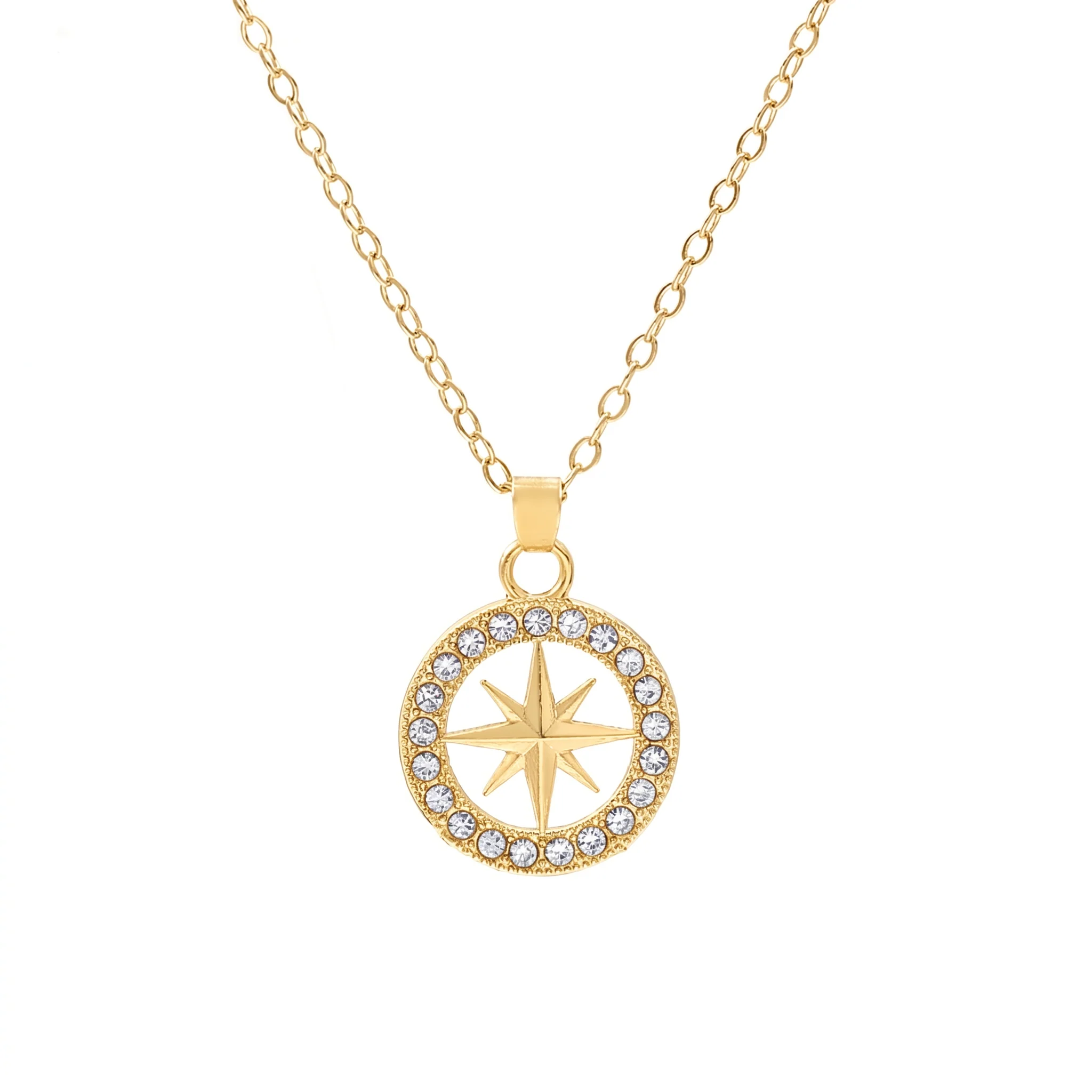 North Star Pendant Necklace | White Gold - Image 2