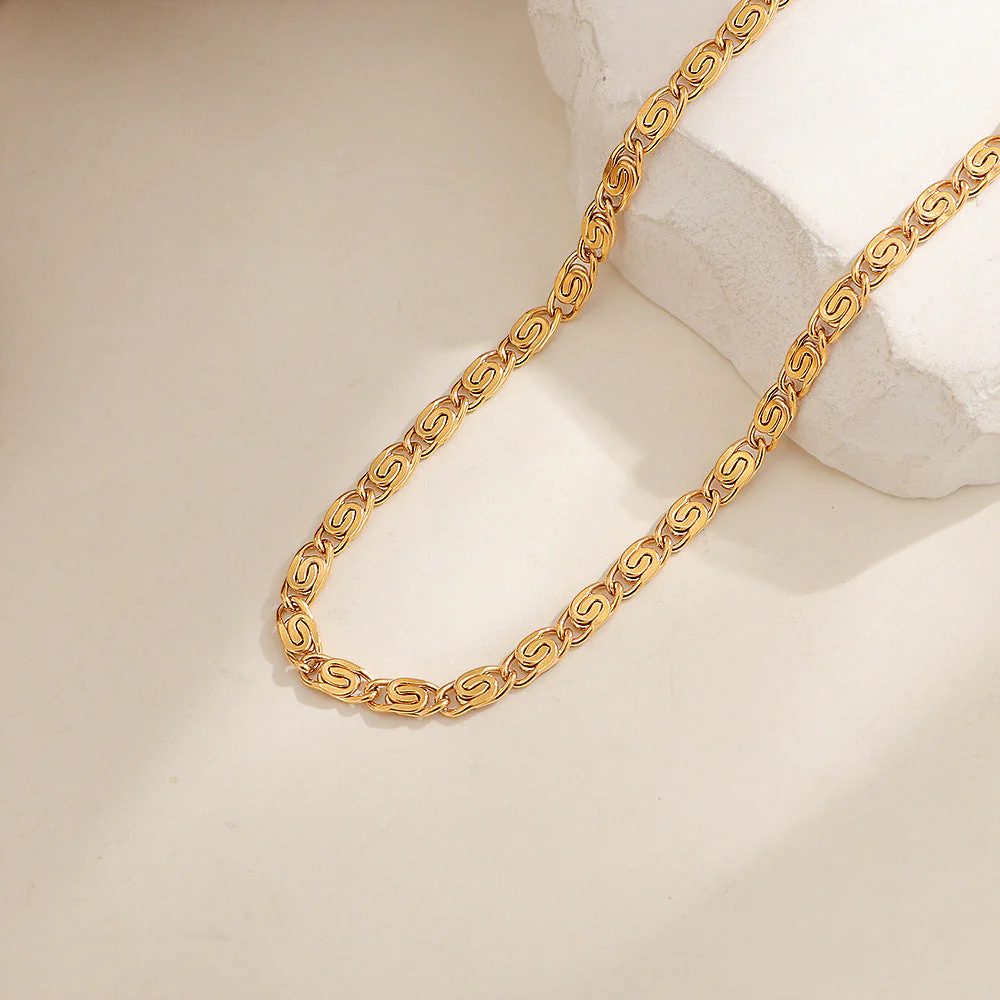 Nusa Woven Chain Necklace | Gold