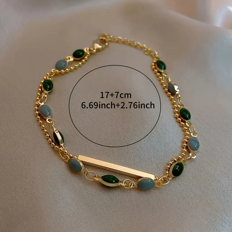 Olivia Moss Duo Bracelet | Gold - Image 6