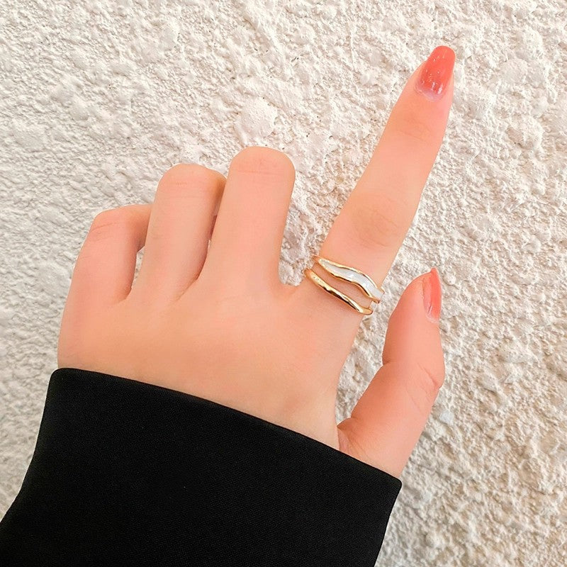 Sahira Layered Wave Ring | Gold - Image 2