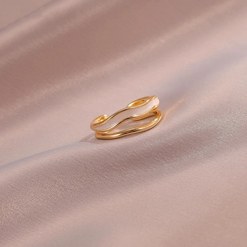 Sahira Layered Wave Ring | Gold - Image 3