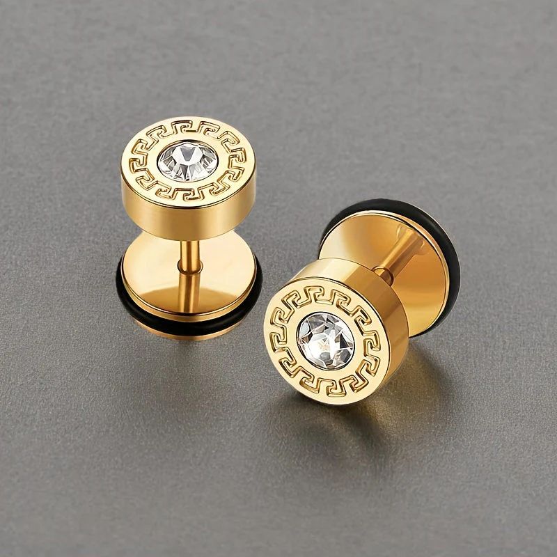 Theron Keyline Stud Earring | White Gold - Image 2